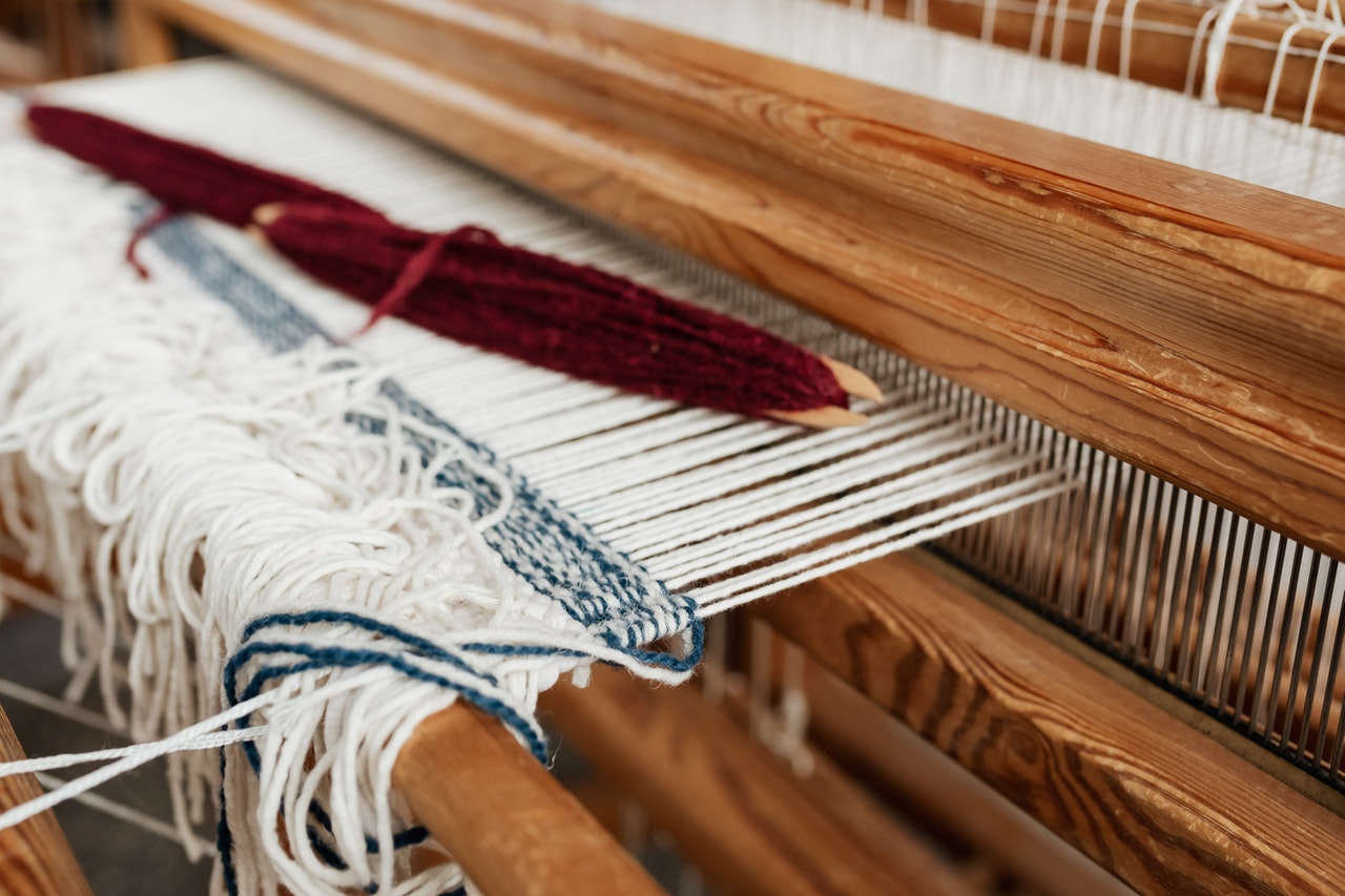 Weaving on the loom